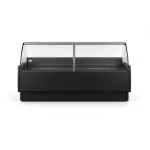 Koeltoonbank Vigo - Gebogen Ruit - B 200 CM - 230V - Zwart - Tecnodom VIGO90N200VVC9005 €2,299.00 Koeltoonbanken