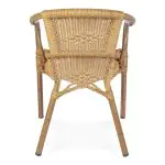 Terrasstoel Corino - Stapelbaar - Armleuning - Gevlocht Riet - Naturel - Aluminium - G-Line HW-00069 €49.95 Terrasstoelen