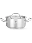 Kookpan laag - met deksel - RVS 1810 - H 7.5 X 17.5 X 24.5 CM - Hendi - 830000 830000 €21.00 Kookpan