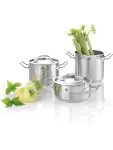 Kookpan laag - met deksel - RVS 1810 - H 7.5 X 17.5 X 24.5 CM - Hendi - 830000 830000 €21.00 Kookpan