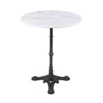 Tafel - Rond - 3 Teens - Marmer Wit - Gietijzer - Ø 70 x H 72 CM - G-Line 75092 €79.95 Terrastafel