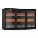 Barkoelkast - 254 Liter - 3-Deurs - Glazen Deur - Geventileerd - Zwart - G-Line HW-146876 €599.00 Koelkasten met glazen deur
