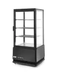 Koelvitrine - 78 Liter - Zwart - Tafelmodel - Display Kast - 3 Schappen - Hendi - 233658 233658 €418.02 Koelvitrine
