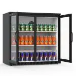 Koelkast - 211 Liter - 2-Deurs - Glazen Deur - Geventileerd - Zwart - G-Line HW-12507 €449.00 Koelkasten met glazen deur