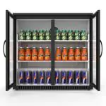 Koelkast - 211 Liter - 2-Deurs - Glazen Deur - Geventileerd - Zwart - G-Line HW-12507 €449.00 Koelkasten met glazen deur