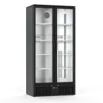 Koelkast - 383 Liter - 2-Deurs - Glazen Deur - Geventileerd - Zwart - G-Line HW-129413 €749.00 Koelkasten met glazen deur