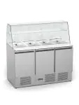 Saladette - 3-Deurs - 368 Liter - RVS - 230V - H 85 x B 136.5 x D 70 CM - G-Line 26297 €849.00 Saladette