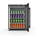 Koelkast Mini - 200 Liter - 1-Deurs - Glazen Deur - Geventileerd - Zwart - G-Line GL-156031 €429.00 Koelkasten met glazen deur