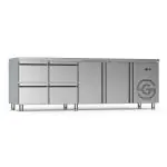 Koelwerkbank - 2-Deurs - 4 Lades - RVS - 230V - H 85 x B 224.2 x D 70 CM - G-Line GL-167741 €2,199.00 Koelwerkbanken