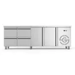 Koelwerkbank - 2-Deurs - 4 Lades - RVS - 230V - H 85 x B 224.2 x D 70 CM - G-Line GL-167741 €2,199.00 Koelwerkbanken