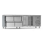 Koelwerkbank - 2-Deurs - 4 Lades - RVS - 230V - H 85 x B 224.2 x D 70 CM - G-Line GL-167741 €2,199.00 Koelwerkbanken