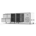 Koelwerkbank - 2-Deurs - 4 Lades - RVS - 230V - H 85 x B 224.2 x D 70 CM - G-Line GL-167741 €2,199.00 Koelwerkbanken