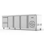 Koelwerkbank - 3-Deurs - 2 Lades - RVS - 230V - H 85 x B 224.2 x D 70 CM - G-Line GL-167740 €1,799.00 Koelwerkbanken