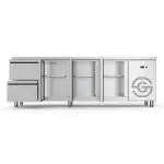 Koelwerkbank - 3-Deurs - 2 Lades - RVS - 230V - H 85 x B 224.2 x D 70 CM - G-Line GL-167740 €1,799.00 Koelwerkbanken