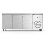 Koelwerkbank - 6 Lades - RVS - 230V - H 85 x B 179.2 x D 70 CM - G-Line GL-167739 €2,599.00 Koelwerkbanken