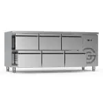 Koelwerkbank - 6 Lades - RVS - 230V - H 85 x B 179.2 x D 70 CM - G-Line GL-167739 €2,599.00 Koelwerkbanken