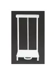 Vuilniszakhouder - H 88 x 43 x 33 CM - Staal - Jantex - L548 L548 €55.82 Afvalbakken