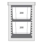 Thermobox Frontloader - 1/1 GN - 93 Liter - Zwart - Polypropyleen - H 62.5 x B 64.5 x D 44.5 CM - G-Line 77640 €224.96 Thermobox