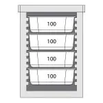 Thermobox Frontloader - 1/1 GN - 93 Liter - Zwart - Polypropyleen - H 62.5 x B 64.5 x D 44.5 CM - G-Line 77640 €224.96 Thermobox