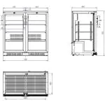Barkoelkast - 198 Liter - 2-Deurs - Geventileerd - Zwart - Combisteel 7527.0035 €581.00 Barkoelkasten