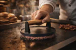 Burger Smasher - Rond - Houten handvat - Gietijzer  - Ø 17 Cm - G-Line HW-149207 €9.00 Klein kookgerei