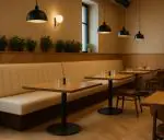 Eetbank Bistro - Crème - B 120 CM - G-Line HW-017010 €199.00 Horeca eetbanken