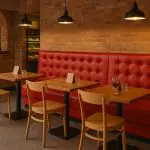 Eetbank Amsterdam - Rood - B 122 CM - G-Line HW-040073 €249.00 Horeca eetbanken