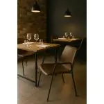 Stoel Denver - Armleuning - Donkerbruin - Staal - G-Line HW-044298 €49.95 Metaal stoelen