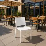 Terrasstoel Lotus - Stapelbaar - Wit - G-Line HW-61244 €29.95 Terrasstoelen