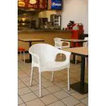 Terrasstoel Zazi - Stapelbaar - Wit - G-Line HW-61251 €28.95 Terrasstoelen