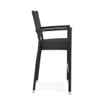 Terras Barkruk Mezza - Armleuning - Gevlocht - Zwart - Kunststof - G-Line HW-17402 €99.95 Terras barkrukken