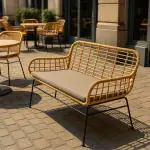 Terras Loungebank Janeiro - Naturel - Rattan - G-Line HW-60963 €159.95 Terrasstoelen