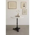 Tafel - Rond - 3 Teens - Marmer Wit - Gietijzer - Ø 60 x H 72 CM - G-Line HW-18668 €59.95 Terrastafel