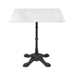 Tafel - Vierkant - 4 Teens - Marmer Wit - Gietijzer - H 72 x B 80 x D 80 CM - G-Line 75096 €99.95 Terrastafel
