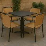 Terrasstoel Pampus - Rattan - Stapelbaar - Naturel - Rattan - G-Line 81275 €38.00 Terrasstoelen