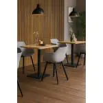 Stoel Alexia - Lichtgrijs / Zwart - Kunsstof - G-Line 81304 €44.95 Metaal stoelen