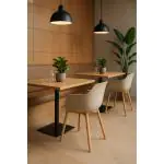 Stoel Alexia - Taupe / Houtlook - Kunsstof - G-Line 81299 €44.95 Houten stoelen