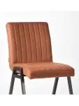 Stoel - Matty - Microvezel - Cognac - Stapelbaar - G-Line HW-130097 €79.95 Metaal stoelen
