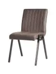 Stoel - Matty - Microvezel - Antraciet -Stapelbaar - G-Line HW-130099 €79.95 Metaal stoelen