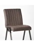 Stoel - Matty - Microvezel - Antraciet -Stapelbaar - G-Line HW-130099 €79.95 Metaal stoelen