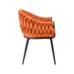 Stoel Wave - Oranje - Velvet - G-Line HW-139498 €99.00 Stoffen stoelen