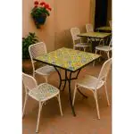 Terrastafel Spain - Keramiek - Zwart - H 72.5 x B 70 x D 70 CM - G-Line HW-141015 €99.95 Terrastafel