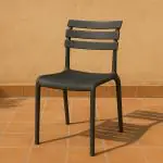 Terrasstoel Helen - Stapelbaar - Antraciet - Kunststof - G-Line GL-153752 €34.95 Terrasstoelen