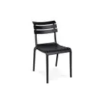 Terrasstoel Helen - Stapelbaar - Zwart - Kunststof - G-Line GL-153755 €34.95 Terrasstoelen
