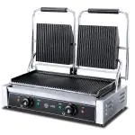 Contactgrill - Dubbel - Ribbel / Ribbel - RVS - 2x 230V - G-Line GL-156477 €239.00 Contactgrills