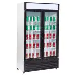Koelkast - 750 Liter - 2-Deurs - Glazen Deur - Geforceerd - Wit - Combisteel 7455.1390 €973.50 Koelkasten met glazen deur