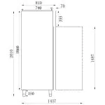 Vrieskast - 2-Deurs - 1200 Liter - 230V - H 201 x B 134 x D 81 CM - Combisteel 7450.0415 €1,366.15 Horeca vrieskasten