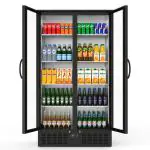 Koelkast - 383 Liter - 2-Deurs - Glazen Deur - Geventileerd - Zwart - G-Line HW-129413 €749.00 Koelkasten met glazen deur