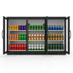 Koelkast - 254 Liter - 3-Deurs - Glazen Deur - Geventileerd - Zwart - G-Line HW-12508 €599.00 Koelkasten met glazen deur