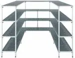 Stelling - U-Vorm - H 145.2 x B 224 x D 40 CM - Tbv van Koel-/ Vriescel - H 200 x B 240 x D 180 CM - G-Line GL-169006 €1,099.00 Koelcel accessoires